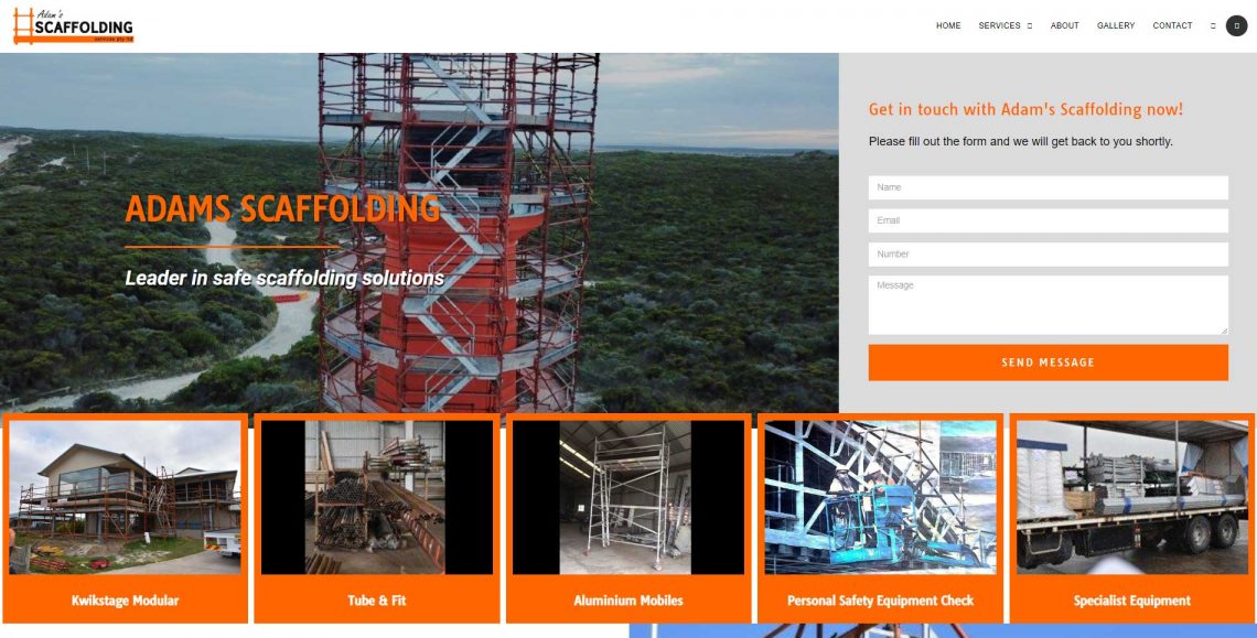 Adams Scaffolding Website