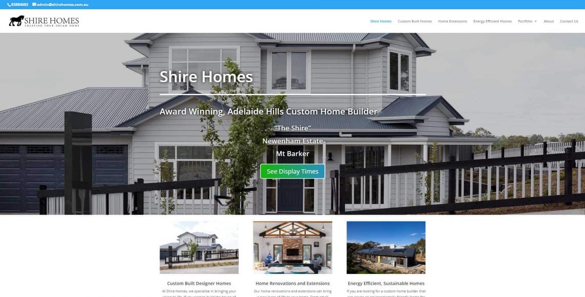 Shire Homes Builders Logo Website